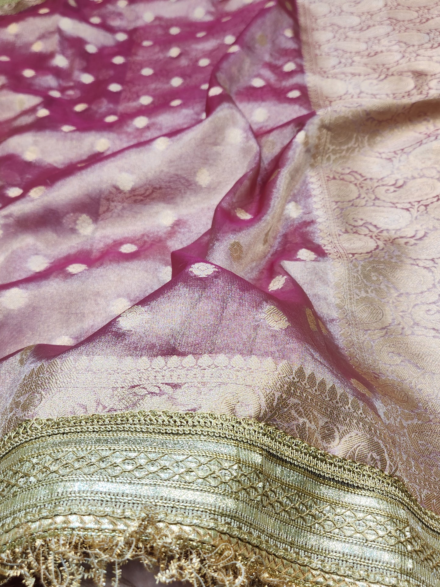 Saheli Collection Pink Tissue silk saree