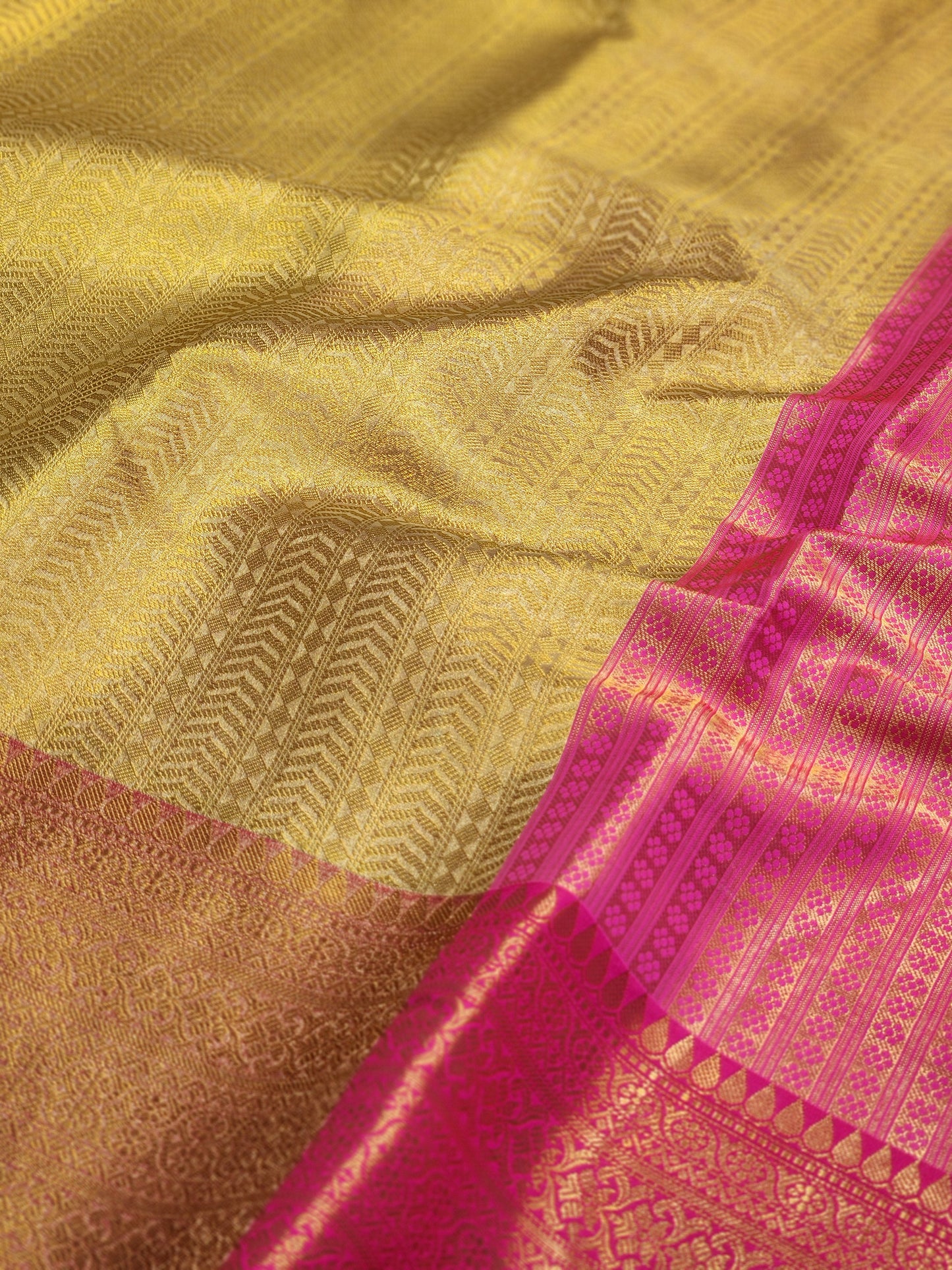 Celebrity Inspired tissue golden embossed tissue silk Saree