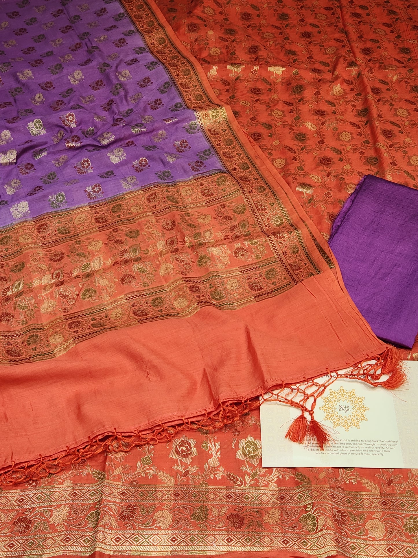 banarasi mulberry silk suit