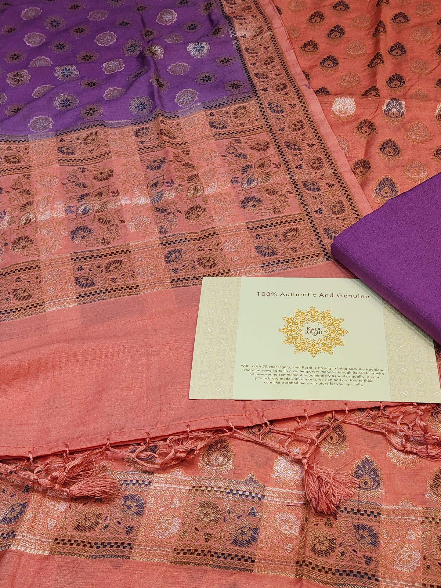 Banarasi mulberry silk suit