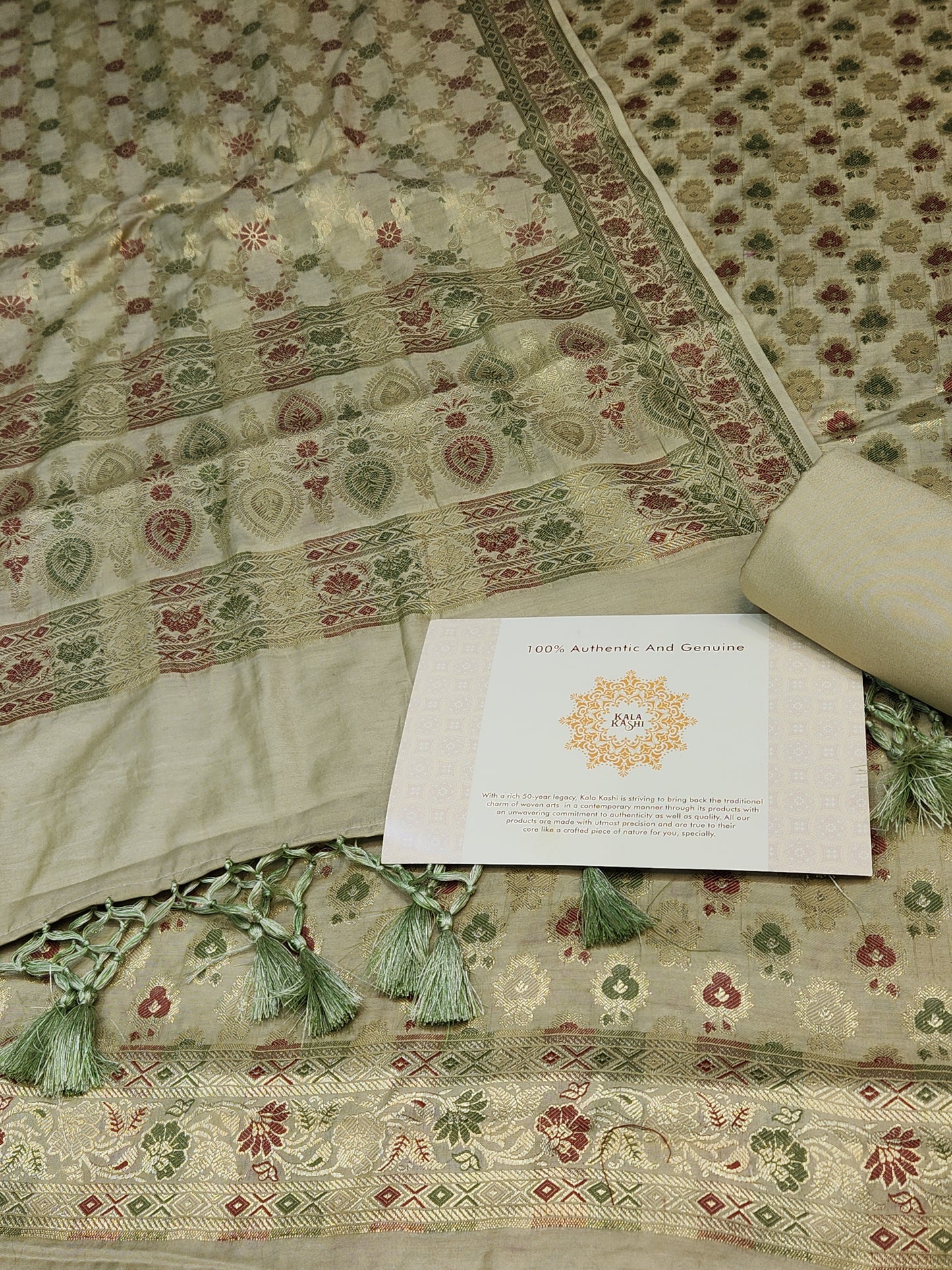 Banarasi mulberry silk suit