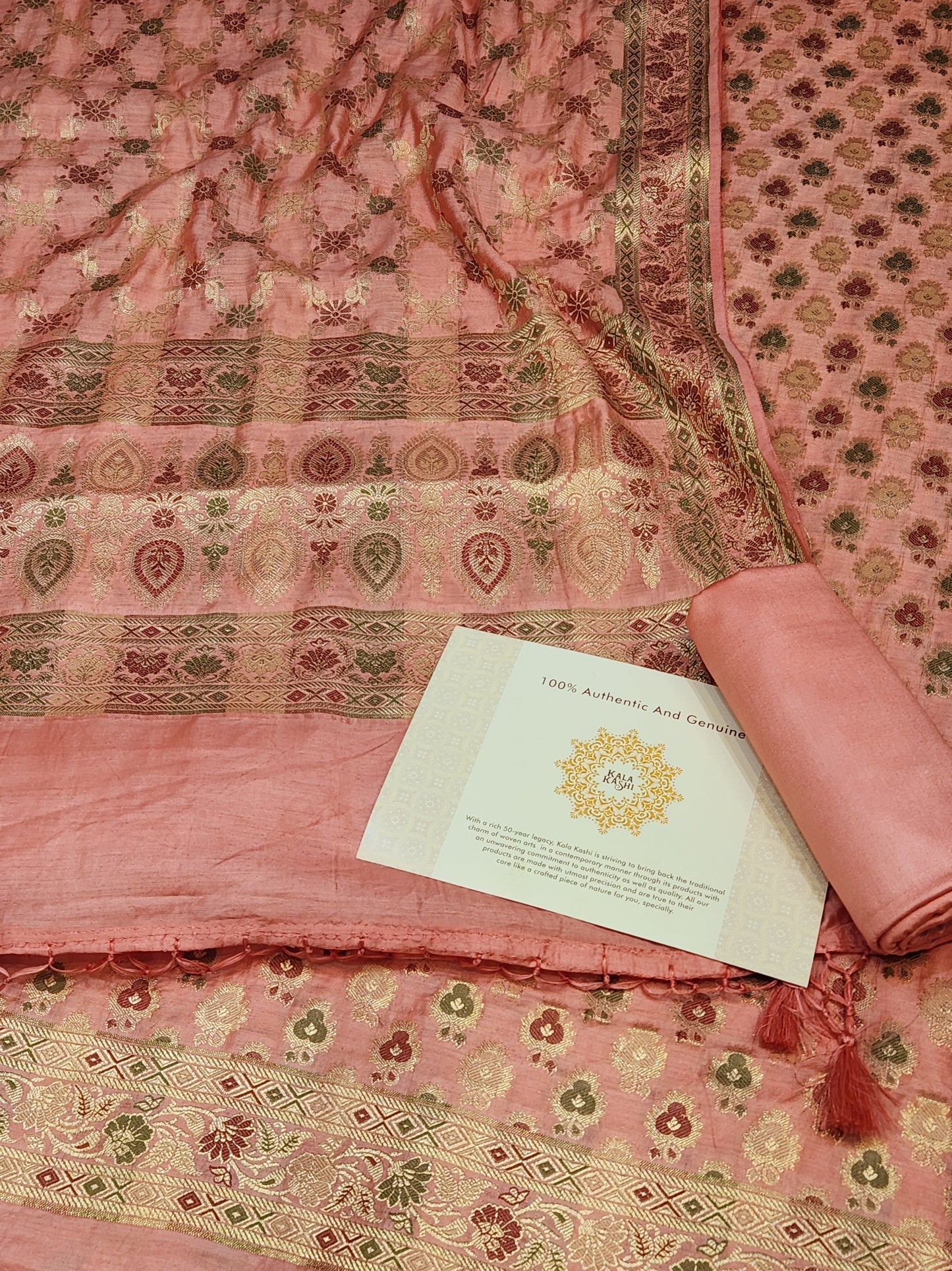 Banarasi mulberry silk suit