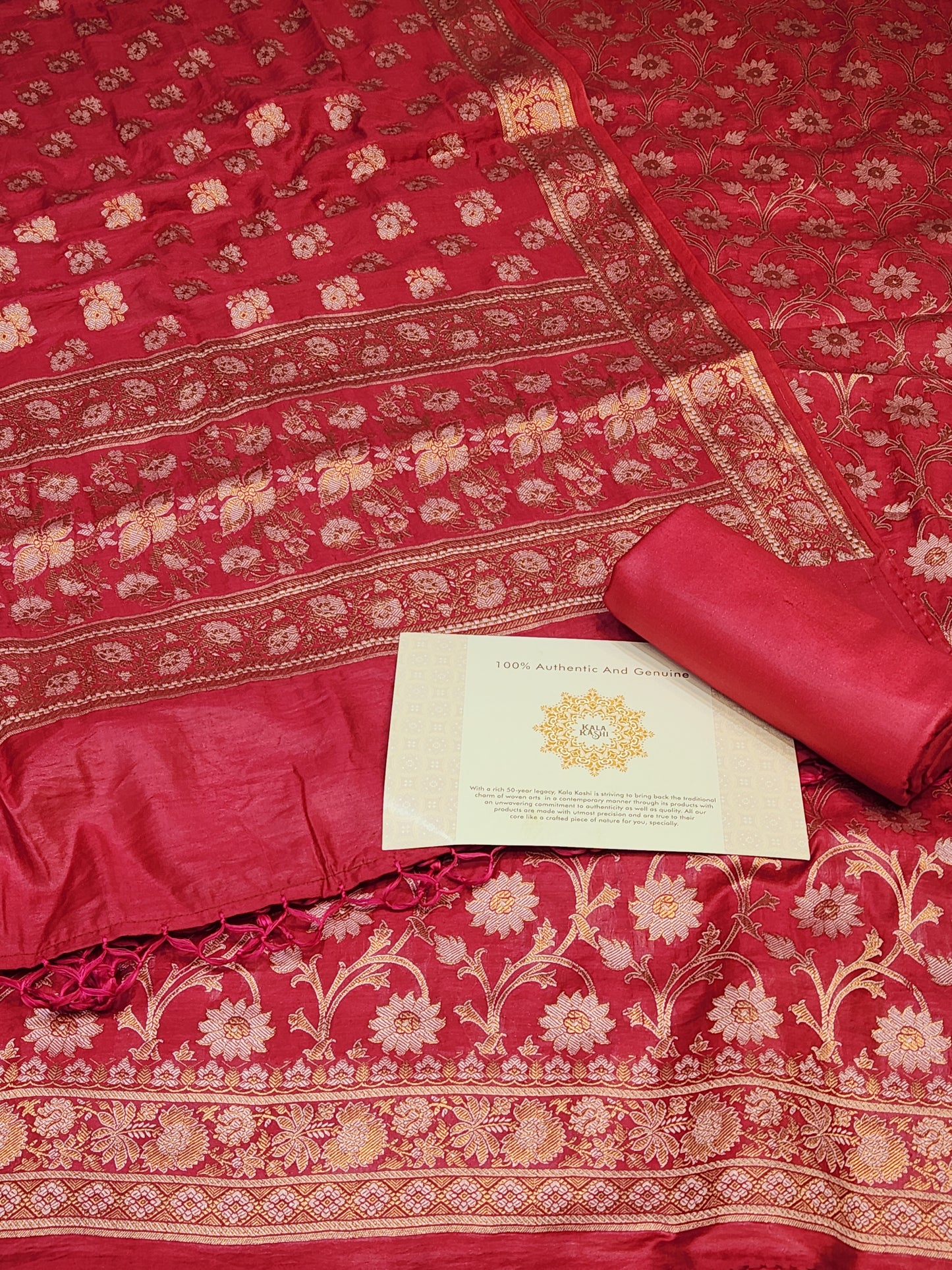 Banarasi mulberry silk suit