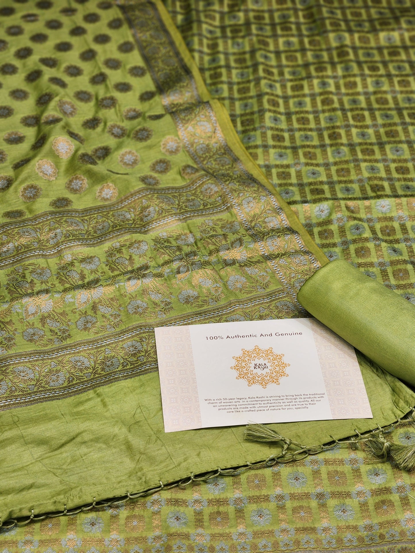 Banarasi mulberry silk suit