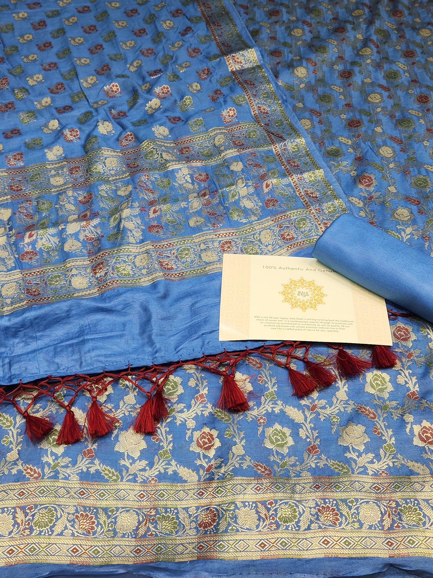 Banarasi mulberry silk suit