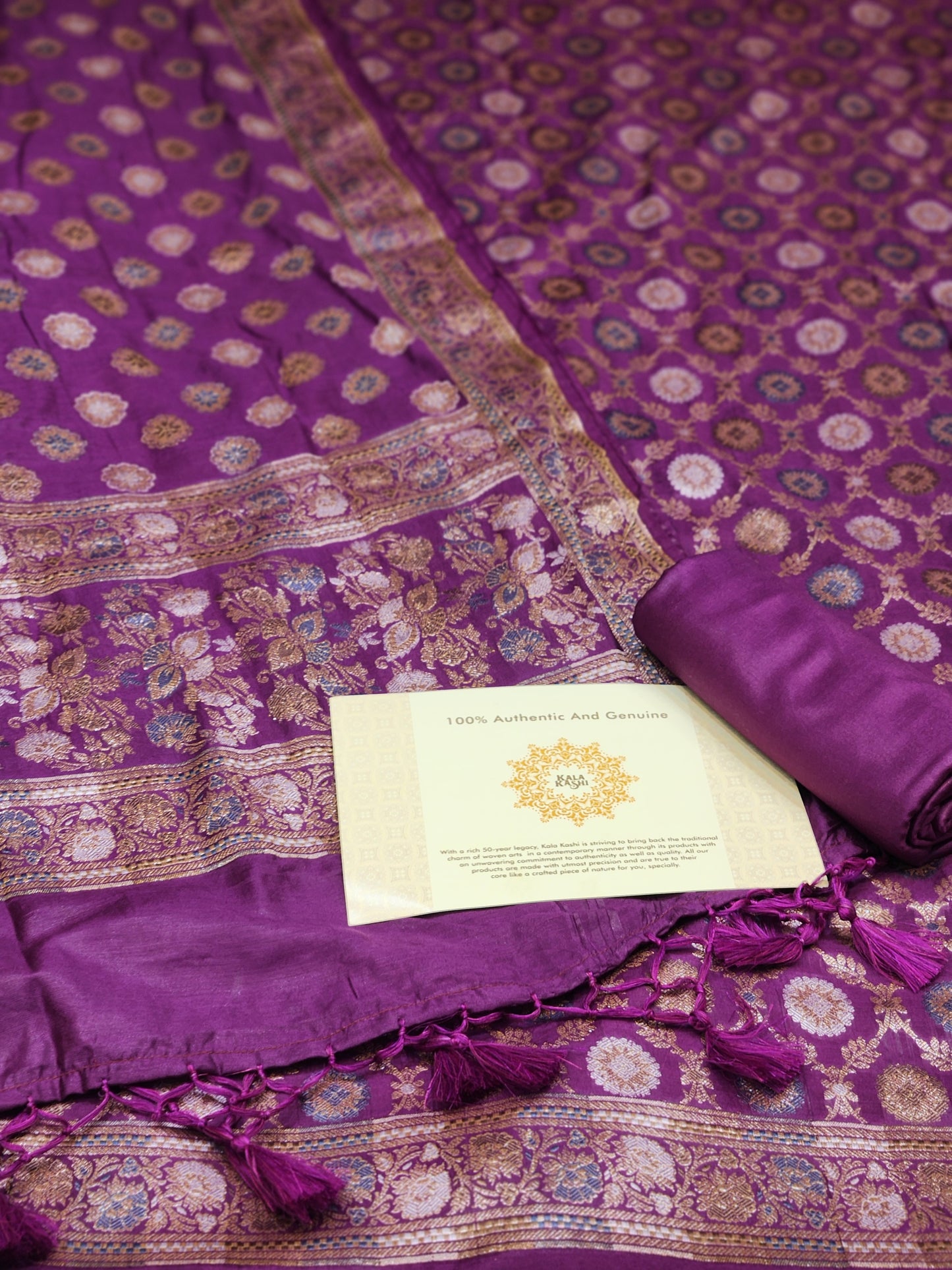Banarasi mulberry silk suit