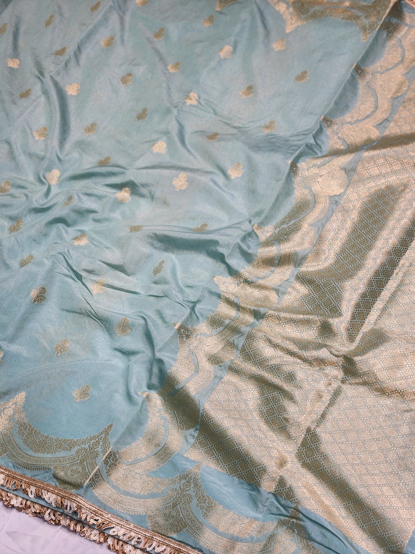 Banarasi Semi Mango Silk saree