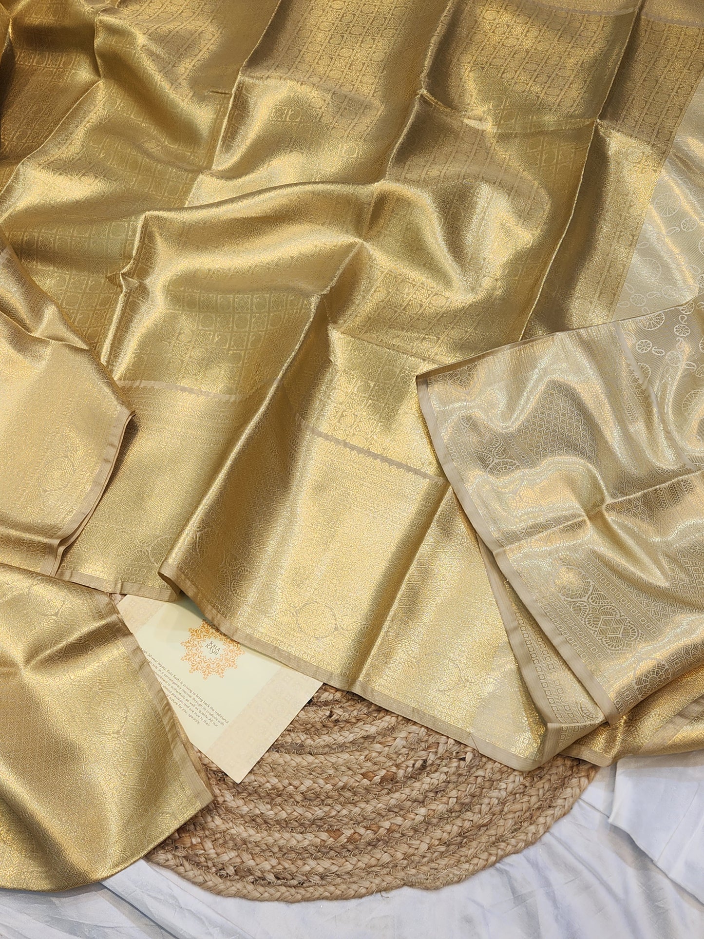 TISSUE SILK GOLD BROCADE SAREE