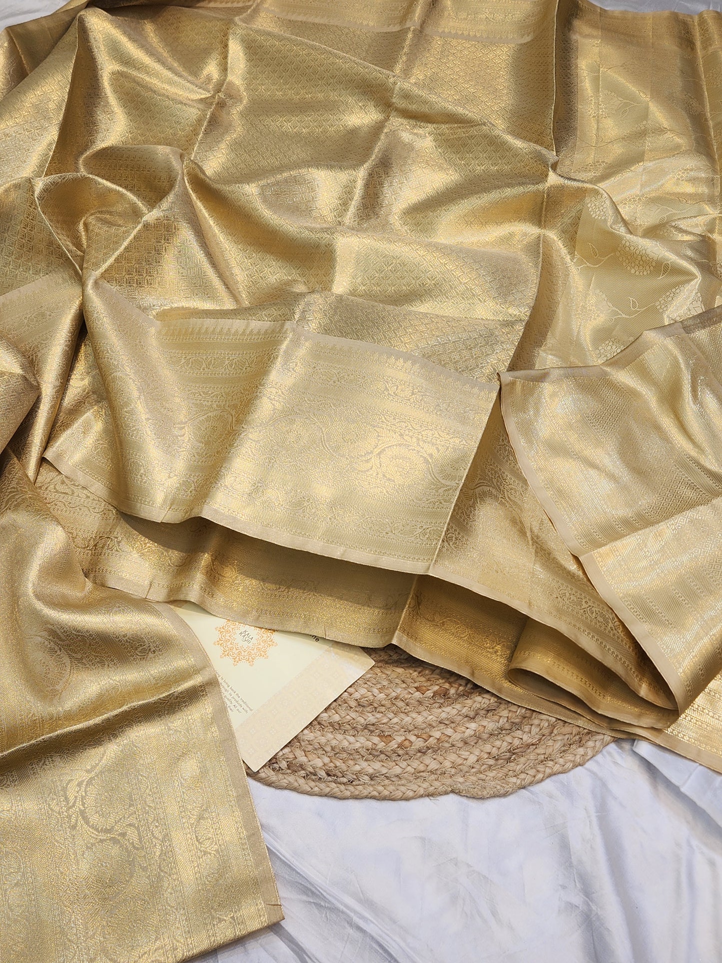 TISSUE SILK GOLD BROCADE SAREE