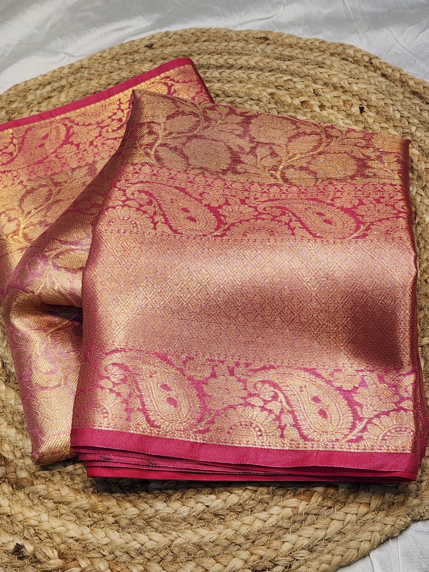 TISSUE SILK CELEBRITY INSPIRED BROCADE SAREE