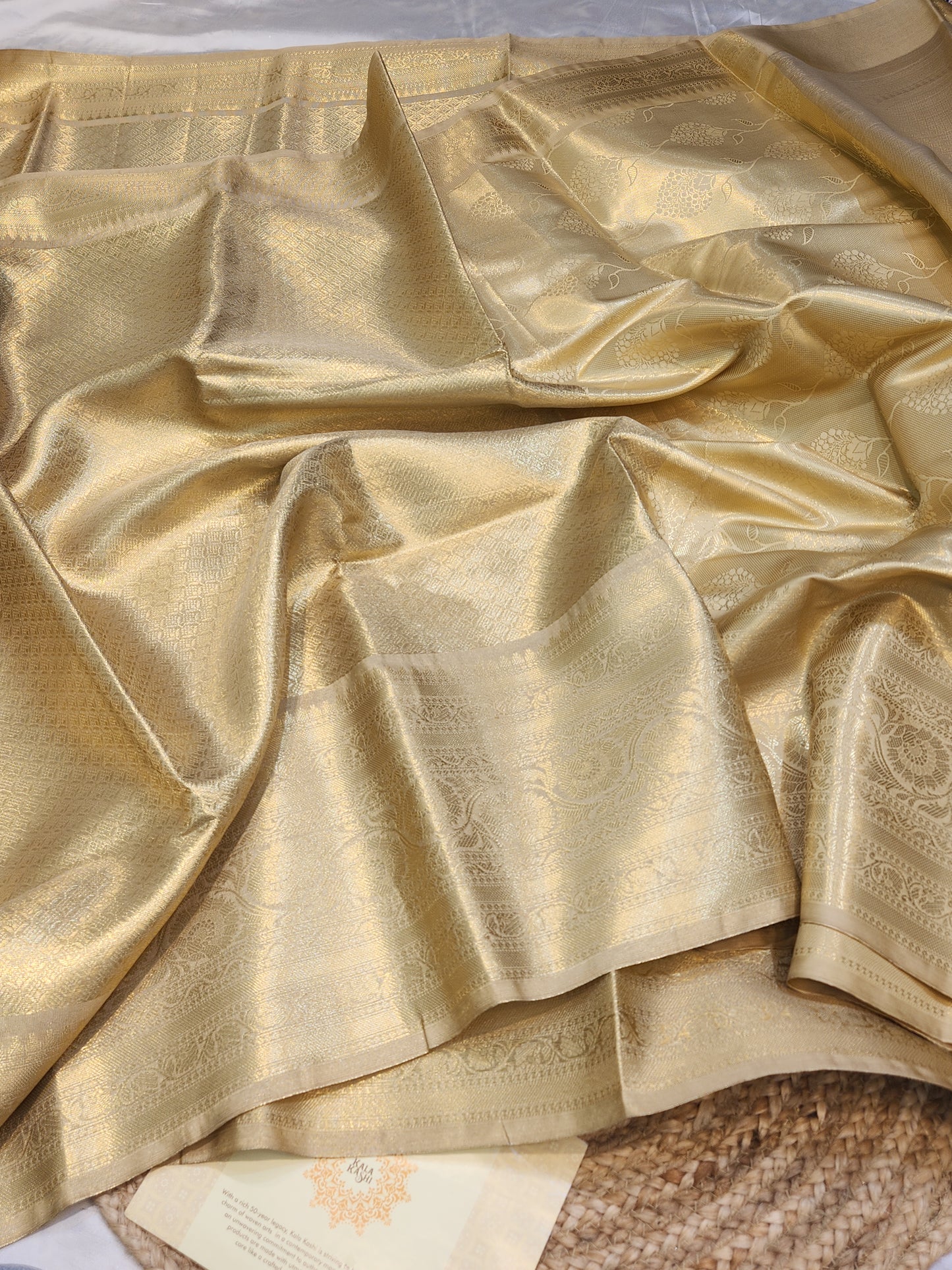 TISSUE SILK GOLD BROCADE SAREE