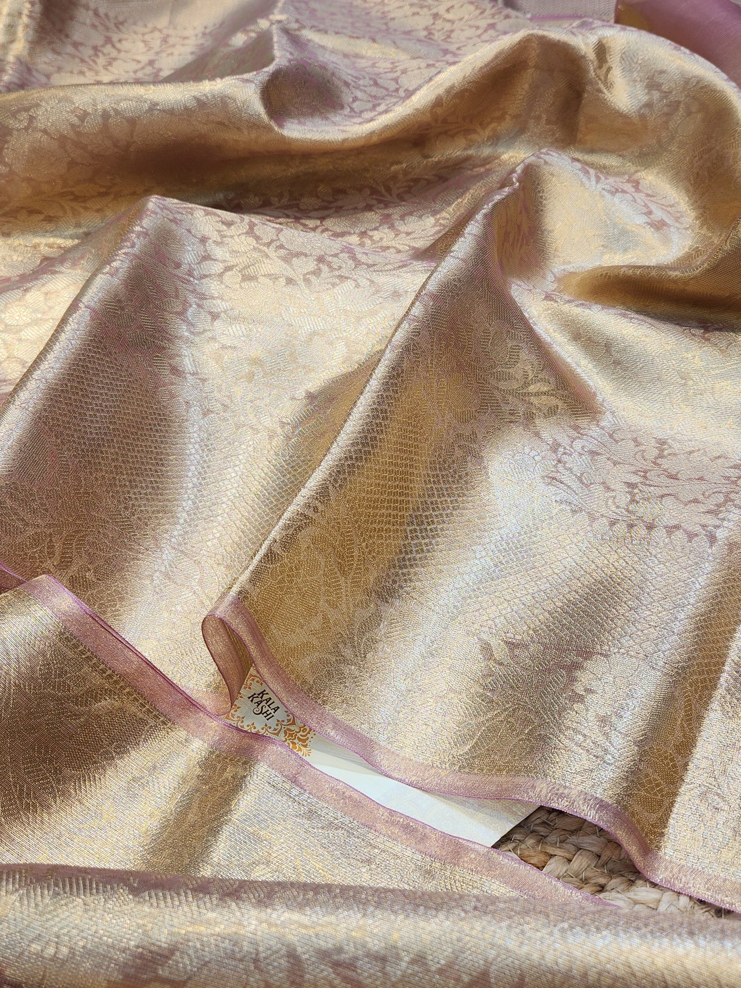 TISSUE SILK CELEBRITY INSPIRED BROCADE SAREE