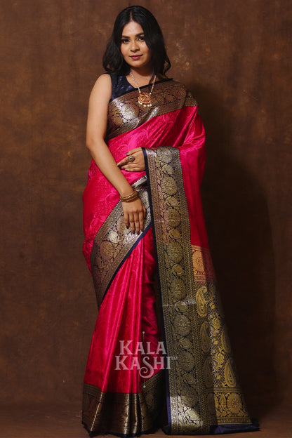Red Hand Woven Banarasi Silk Saree