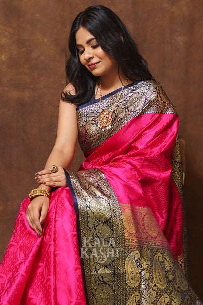 Red Hand Woven Banarasi Silk Saree