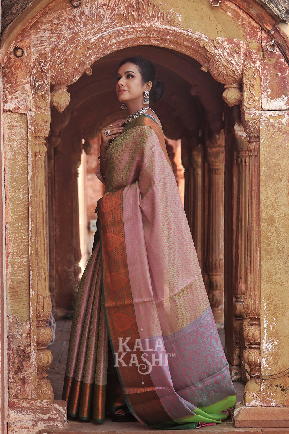 Burly Wood Hand Woven Zari Tanchuyi Saree