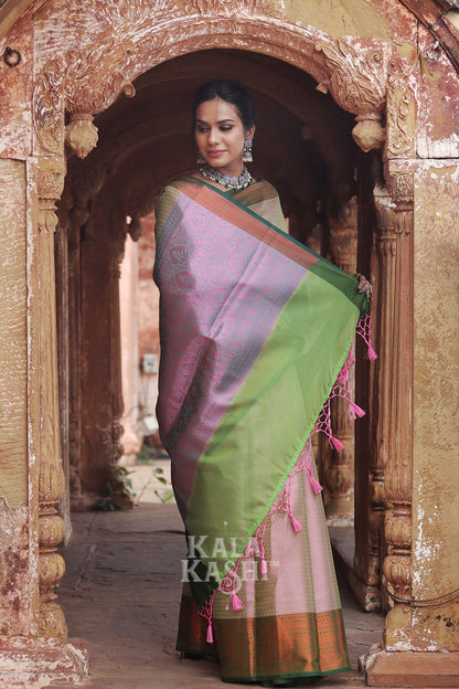 Burly Wood Hand Woven Zari Tanchuyi Saree