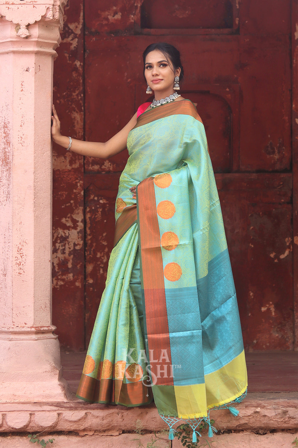 Pale Green Hand Woven Zari Tanchuyi Saree