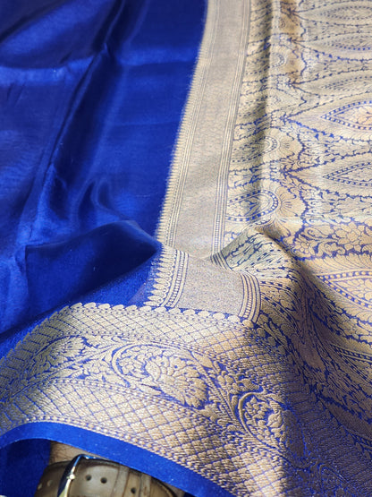 Maharani Collection Royal Blue Tissue silk saree