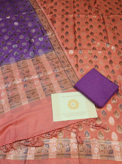 Banarasi mulberry silk suit