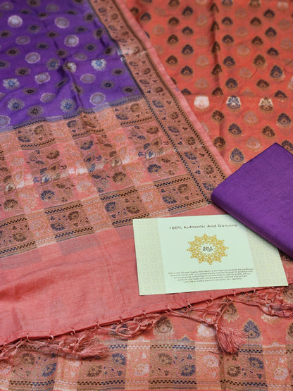 Banarasi mulberry silk suit