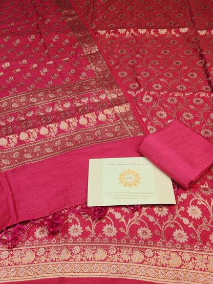 Banarasi mulberry silk suit