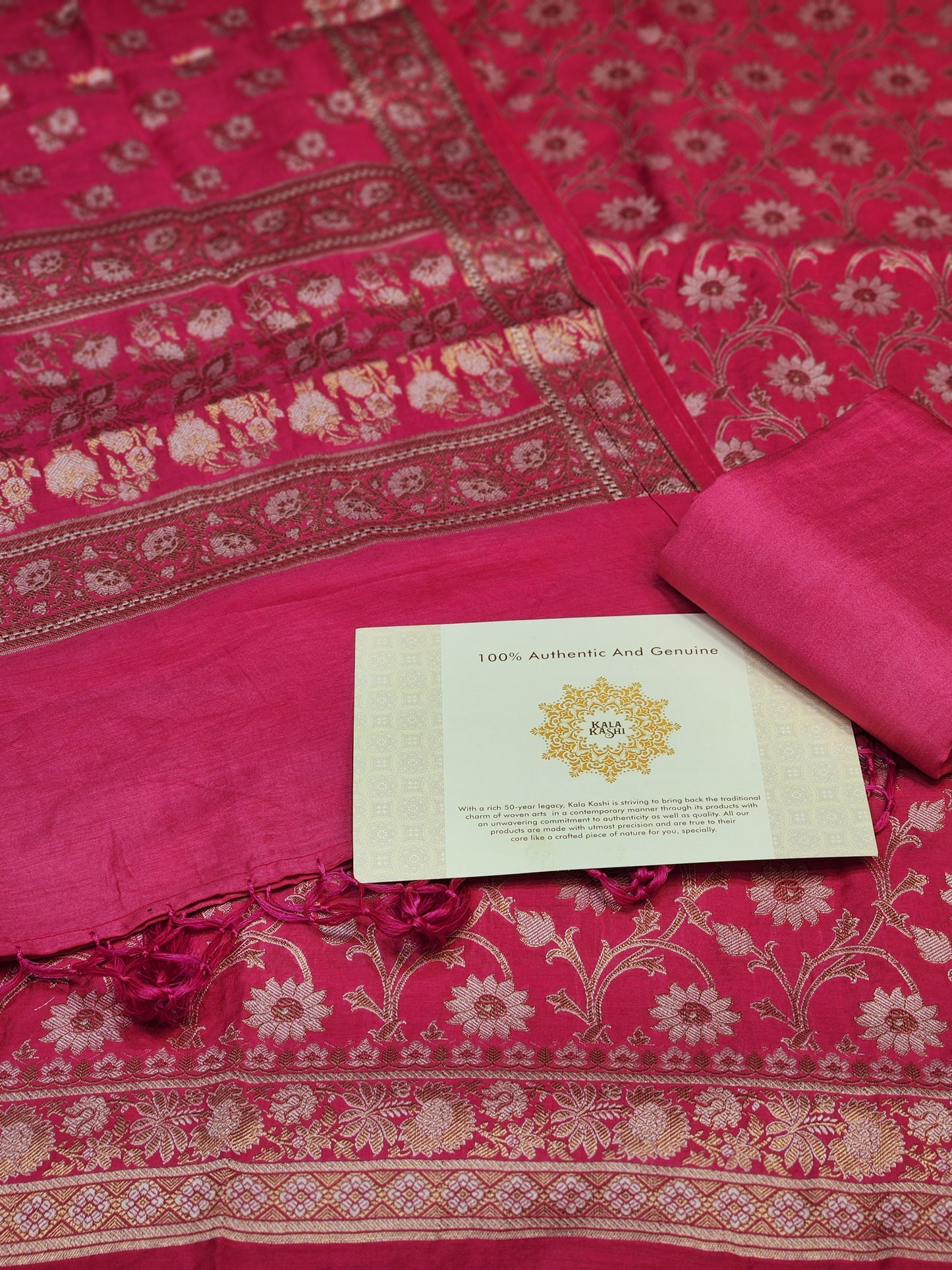 Banarasi mulberry silk suit