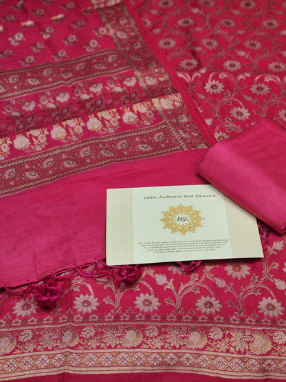 Banarasi mulberry silk suit