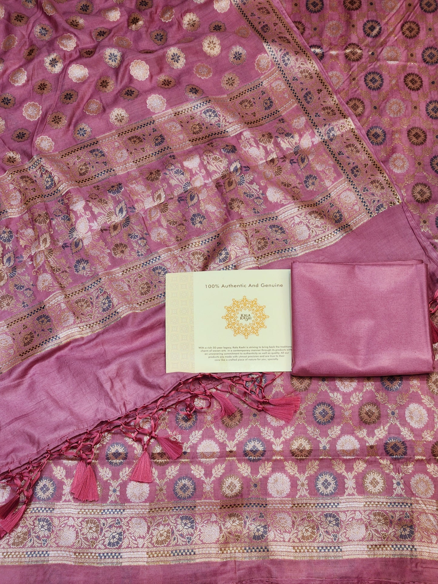 Banarasi mulberry silk suit