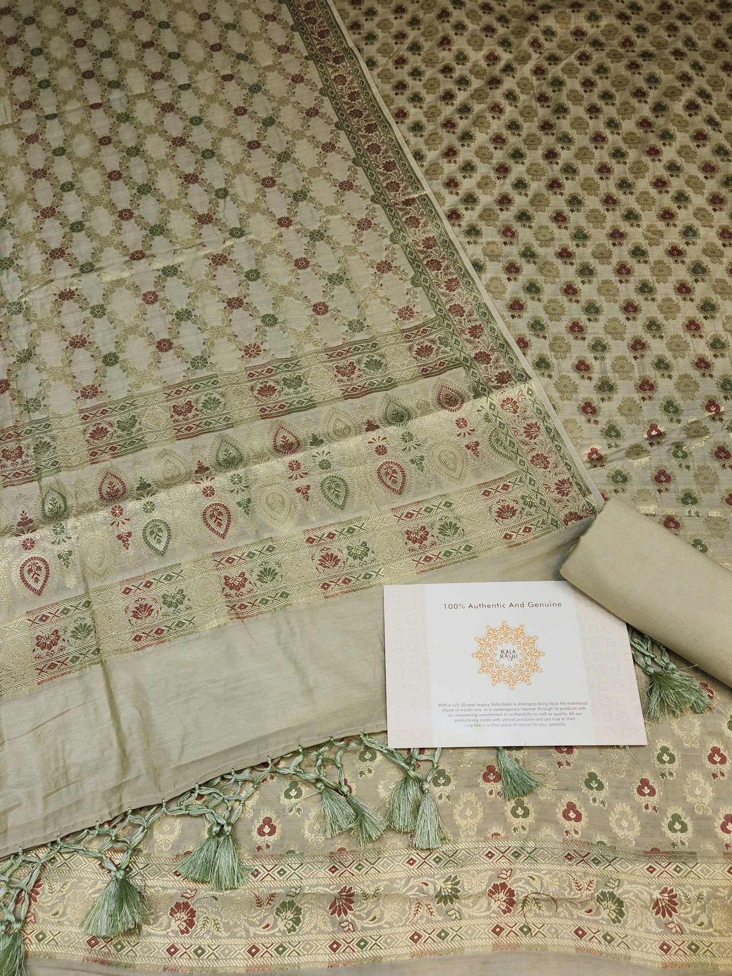 Banarasi mulberry silk suit