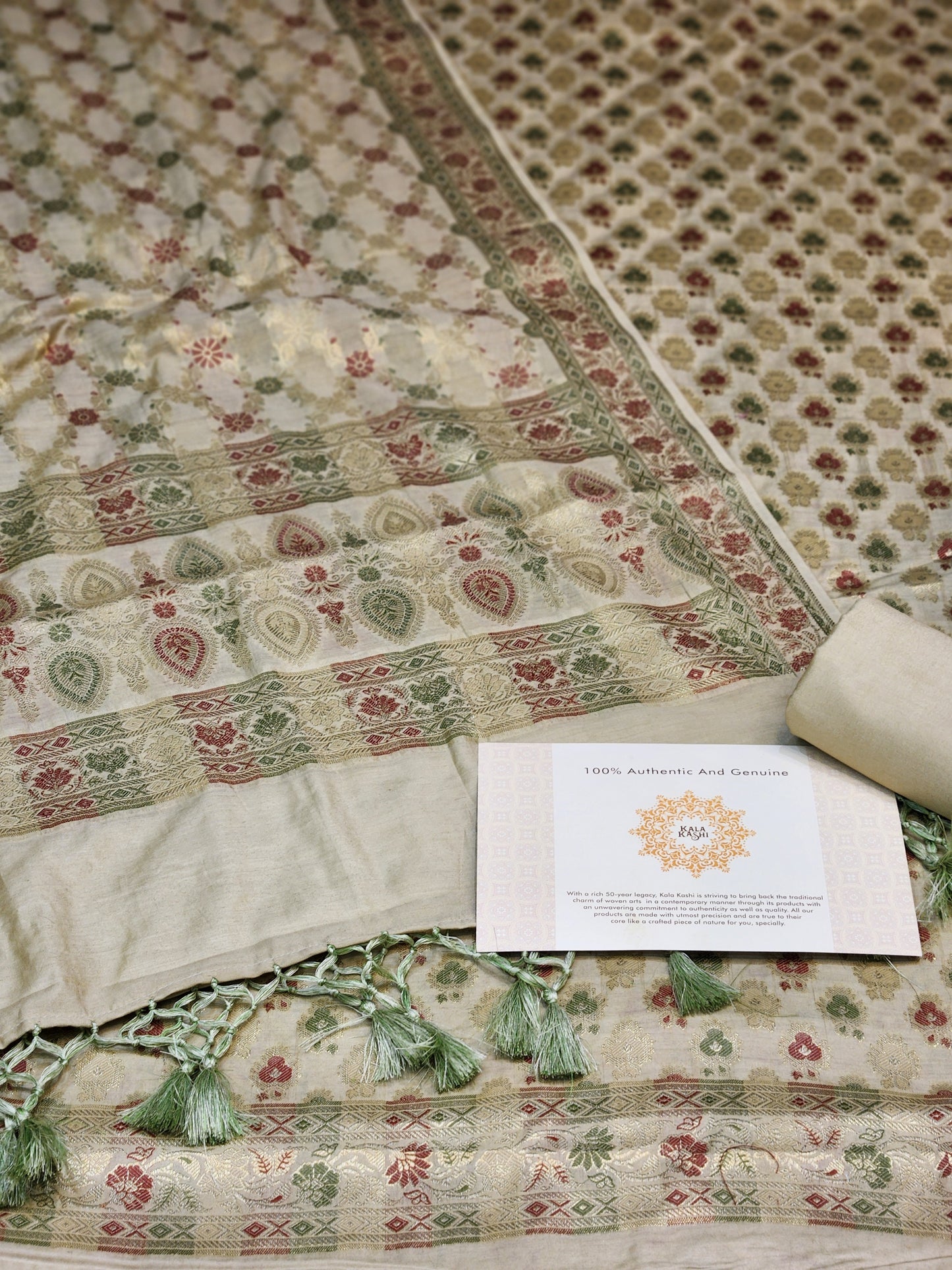 Banarasi mulberry silk suit