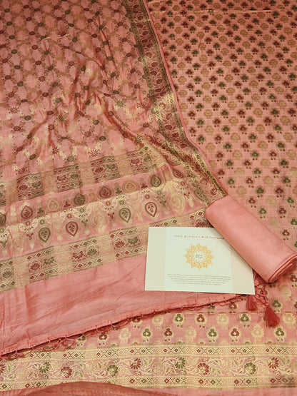 Banarasi mulberry silk suit