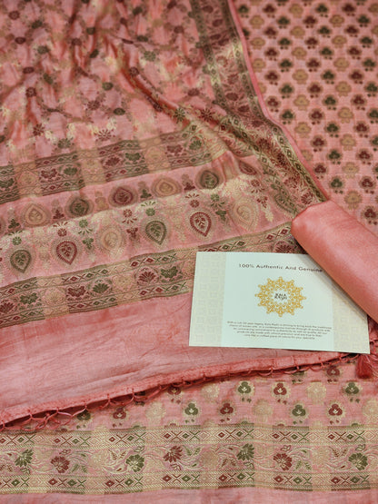 Banarasi mulberry silk suit