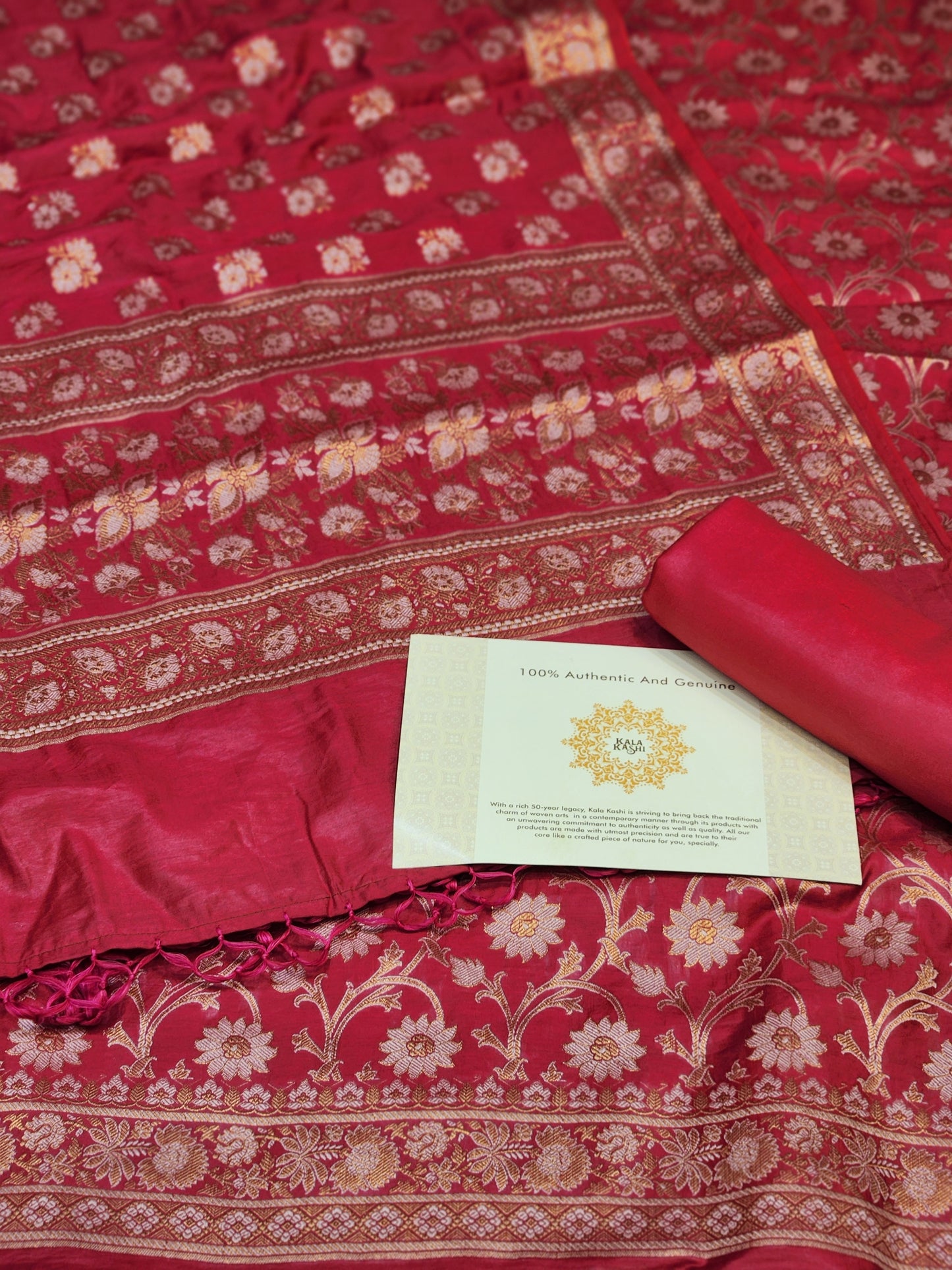 Banarasi mulberry silk suit