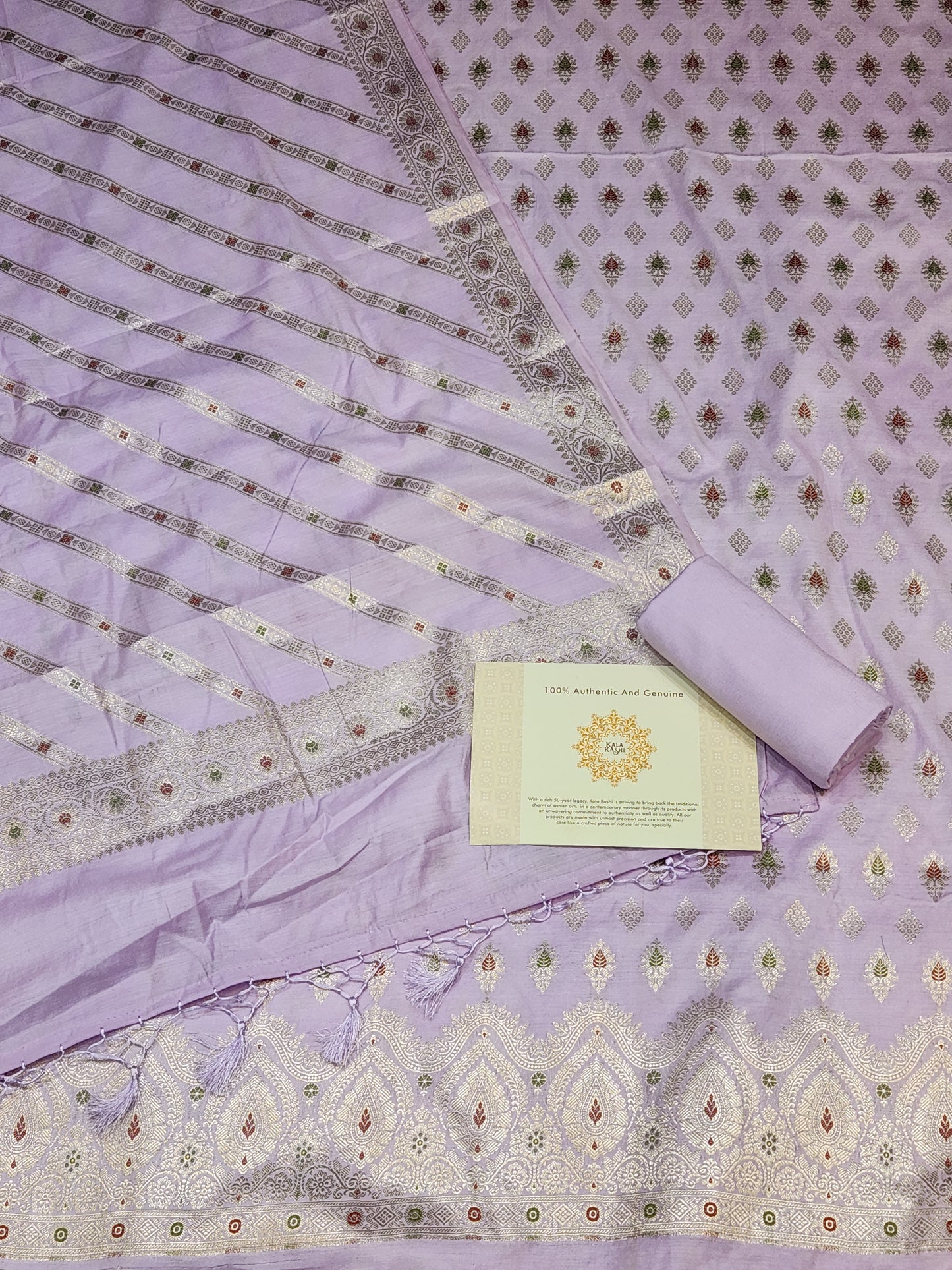 Banarasi mulberry silk suit