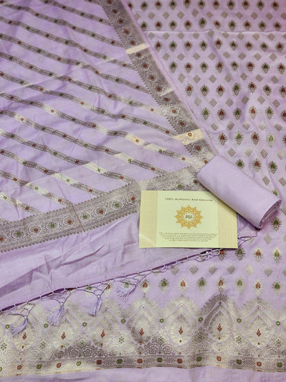Banarasi mulberry silk suit