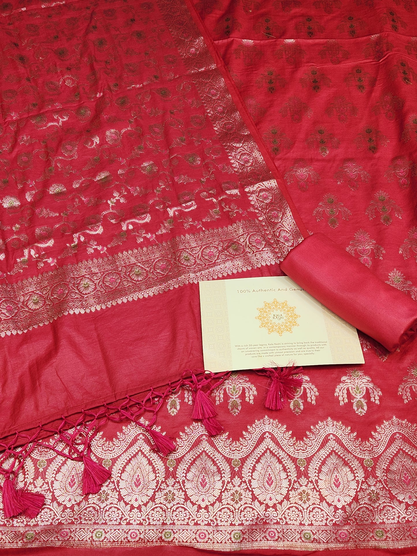 Banarasi mulberry silk suit