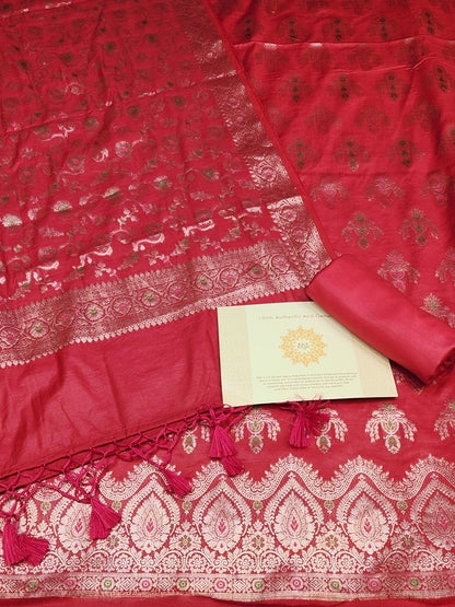 Banarasi mulberry silk suit