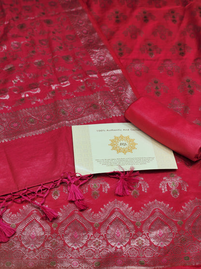 Banarasi mulberry silk suit
