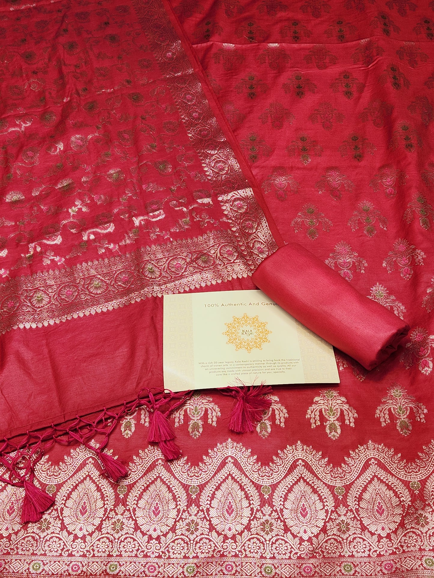 Banarasi mulberry silk suit
