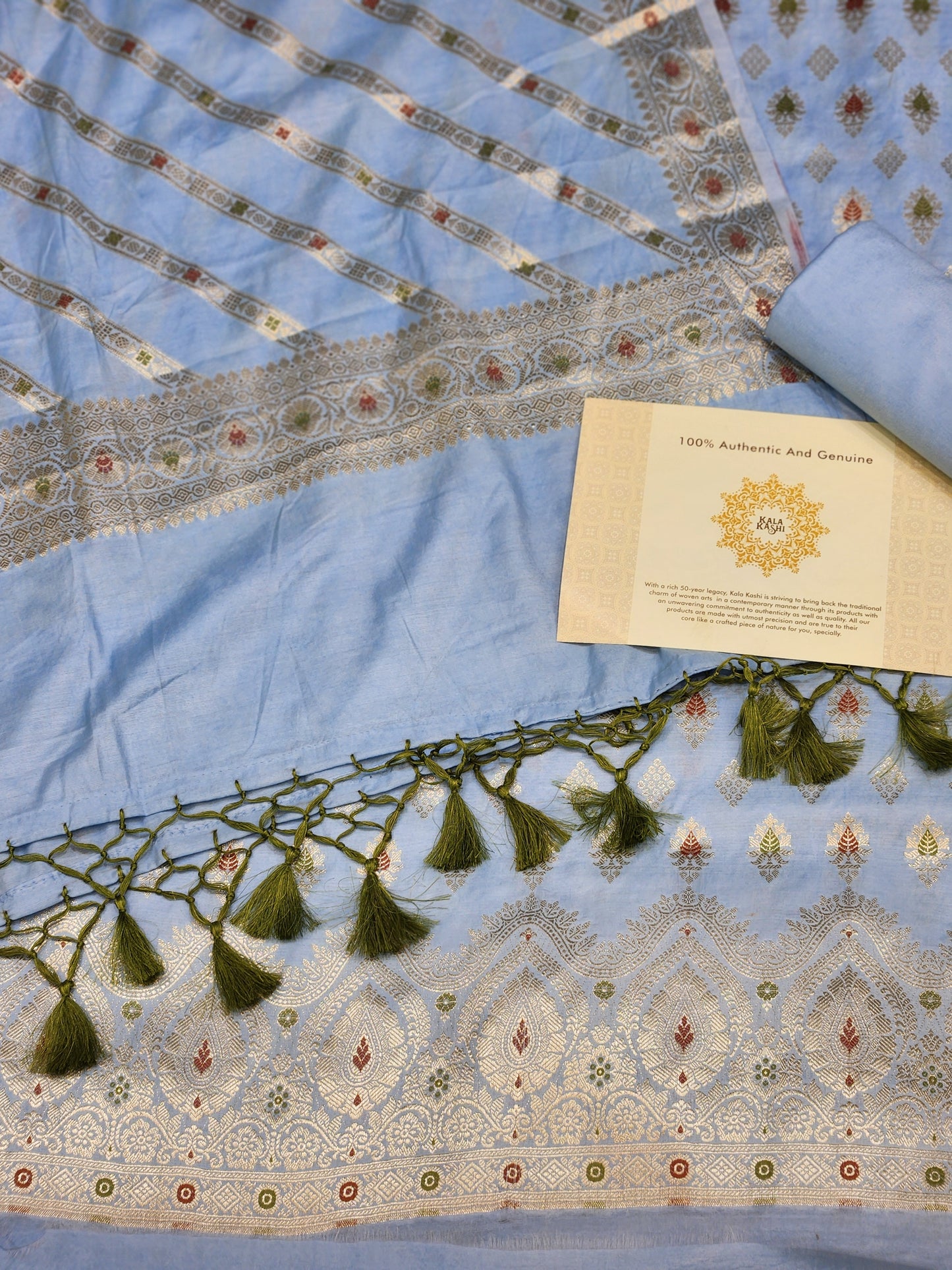 Banarasi mulberry silk suit