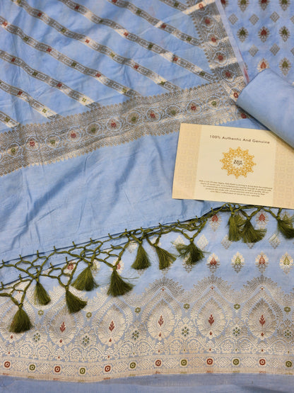 Banarasi mulberry silk suit