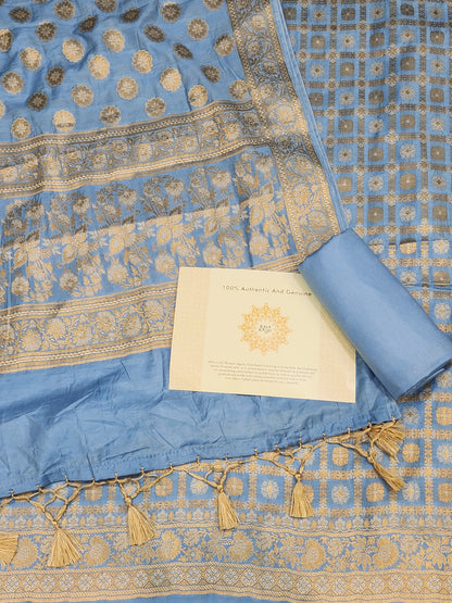 Banarasi mulberry silk suit