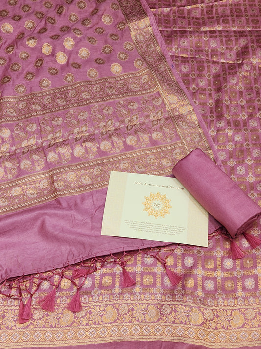 Banarasi mulberry silk suit