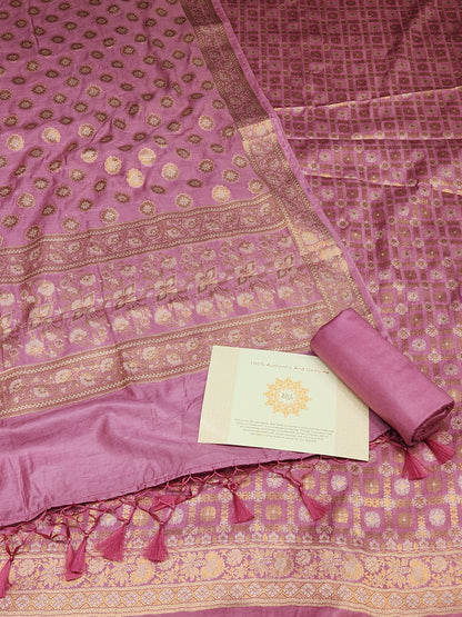 Banarasi mulberry silk suit