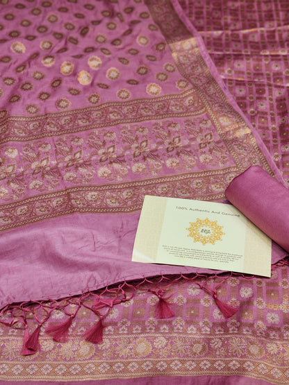 Banarasi mulberry silk suit