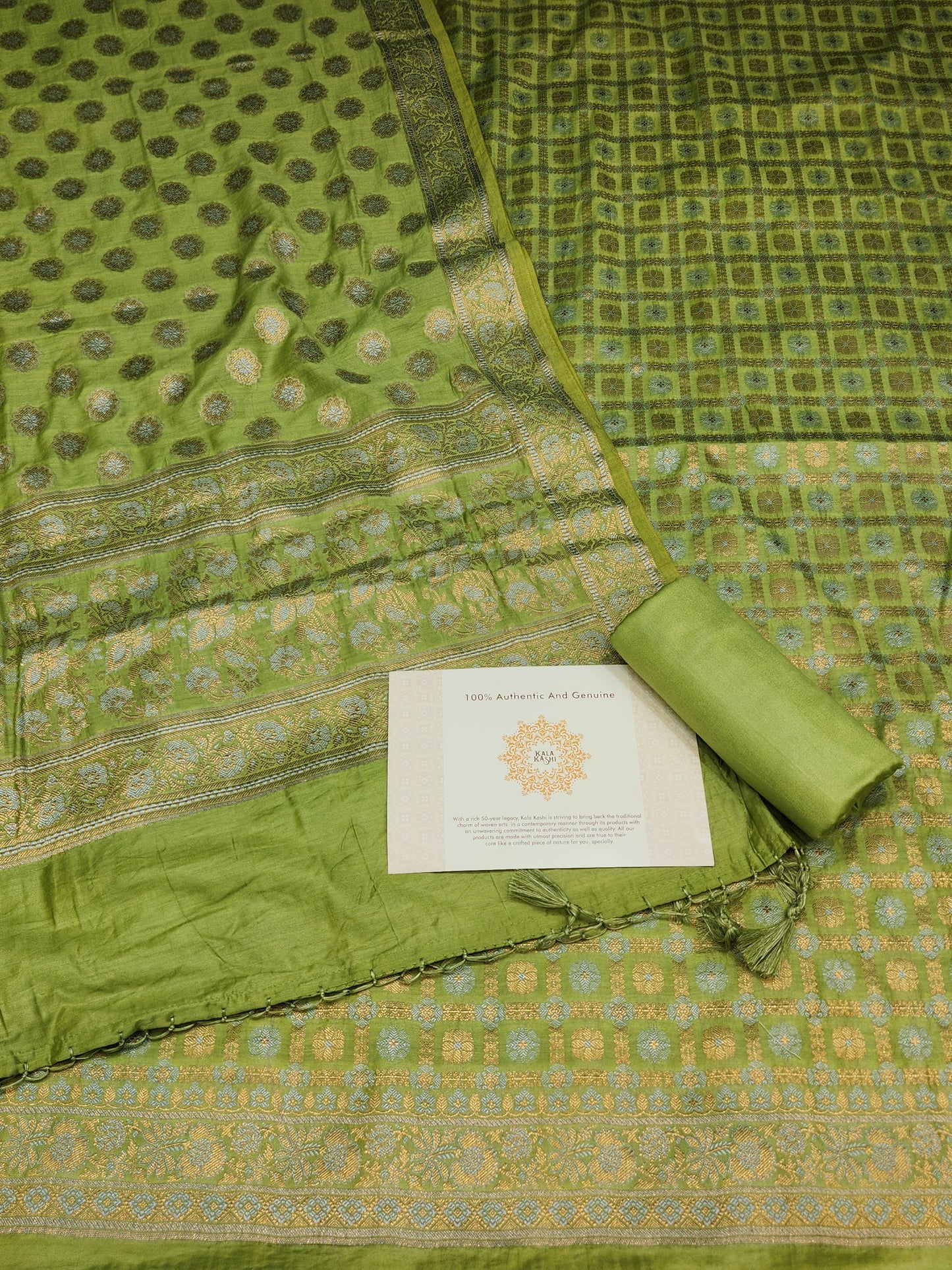 Banarasi mulberry silk suit
