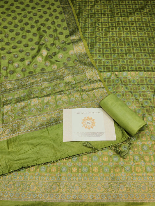 Banarasi mulberry silk suit