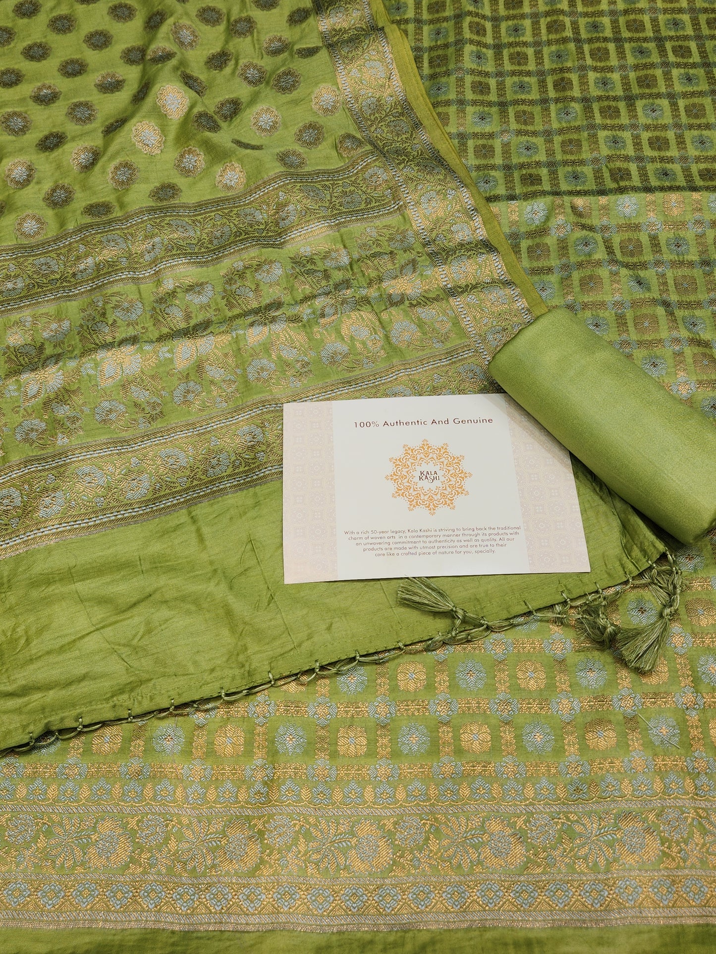 Banarasi mulberry silk suit