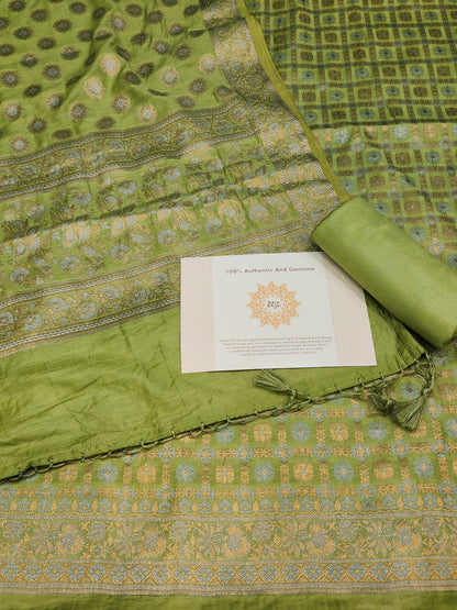 Banarasi mulberry silk suit