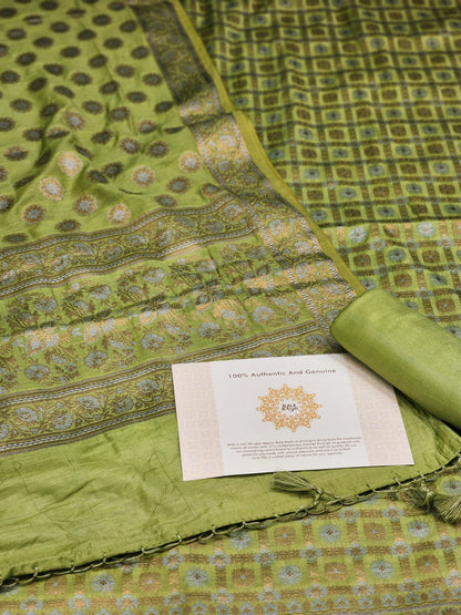 Banarasi mulberry silk suit